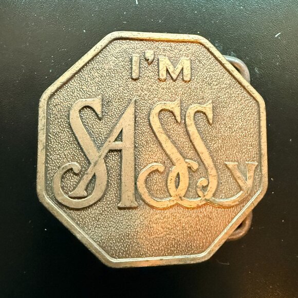 Belt Buckle - "I'M SASSY" - Picture 1 of 2